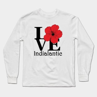 Indialantic LOVE Red Hibiscus Long Sleeve T-Shirt